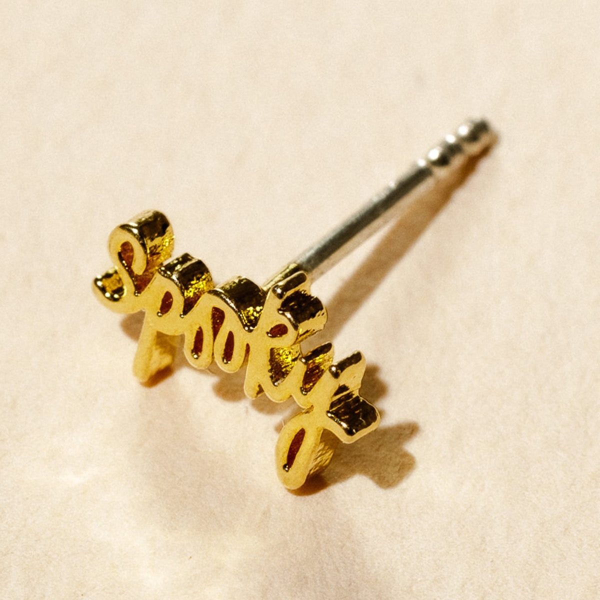 Spooky Script Studs - Starry Skies Austin