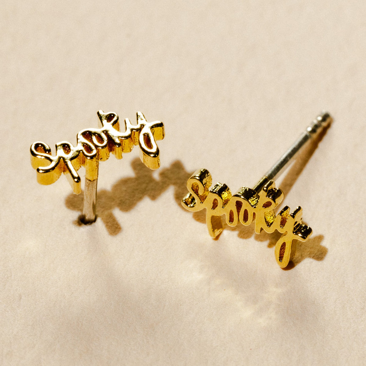 Spooky Script Studs - Starry Skies Austin