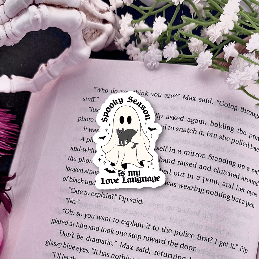 Spooky Season is my Love language Star Sparkle Sticker - Starry Skies Austin