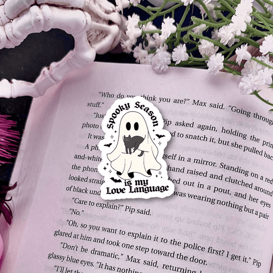 Spooky Season is my Love language Star Sparkle Sticker - Starry Skies Austin