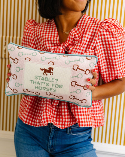 Stable Needlepoint Pillow - Starry Skies Austin