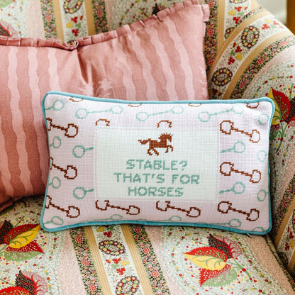 Stable Needlepoint Pillow - Starry Skies Austin