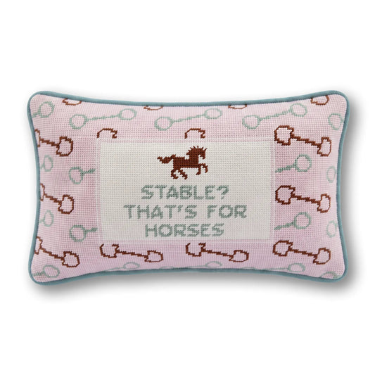 Stable Needlepoint Pillow - Starry Skies Austin