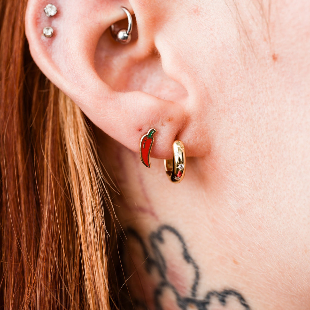 Stars Huggie Hoops - Starry Skies Austin