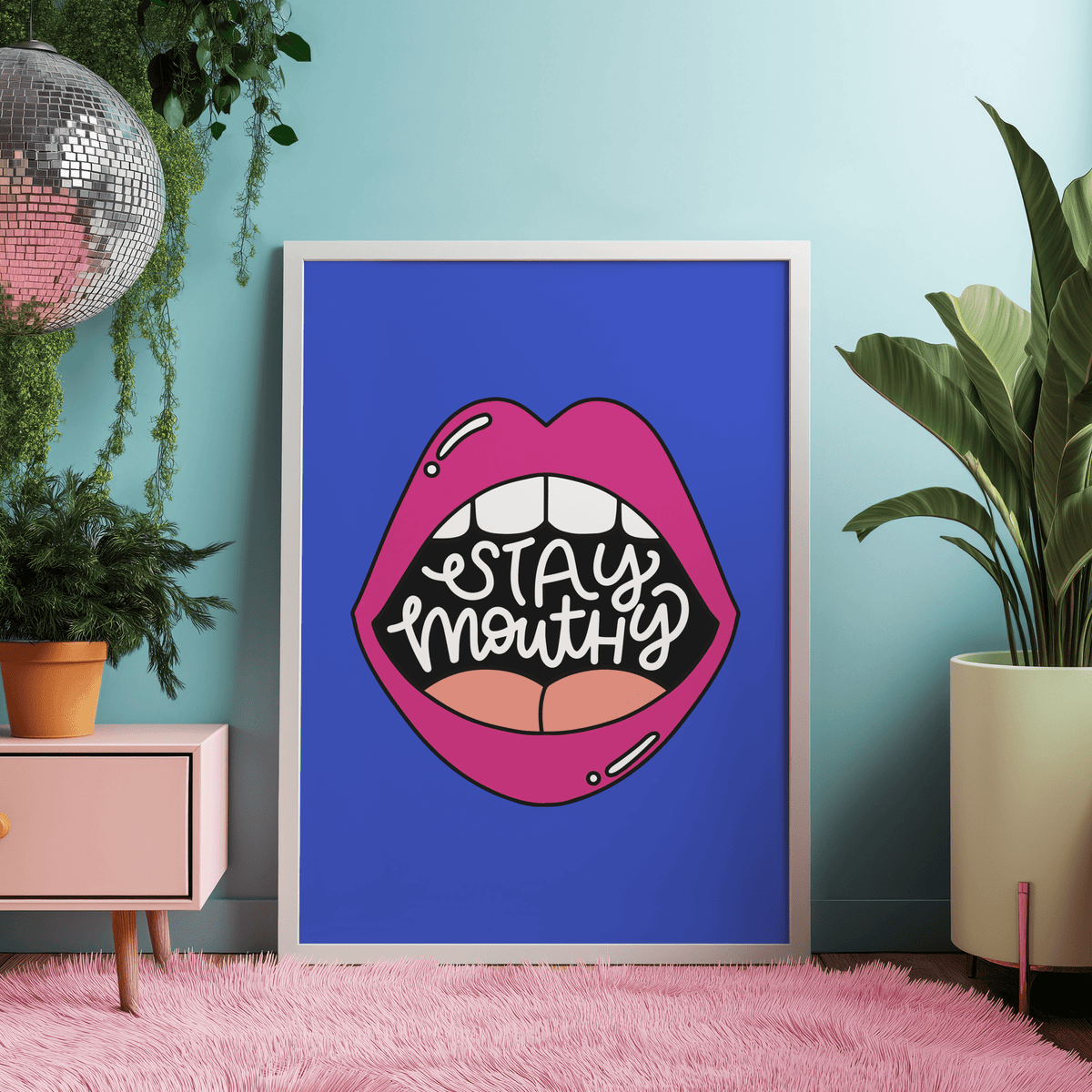 Stay Mouthy Unframed Art Print - Starry Skies Austin