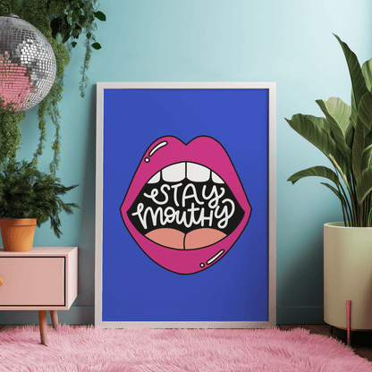 Stay Mouthy Unframed Art Print - Starry Skies Austin