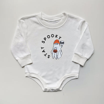 Stay Spooky Ghost Embroidered Matching Sweatshirts - Starry Skies Austin