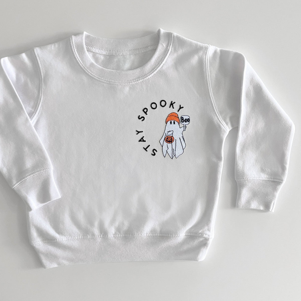 Stay Spooky Ghost Embroidered Matching Sweatshirts - Starry Skies Austin