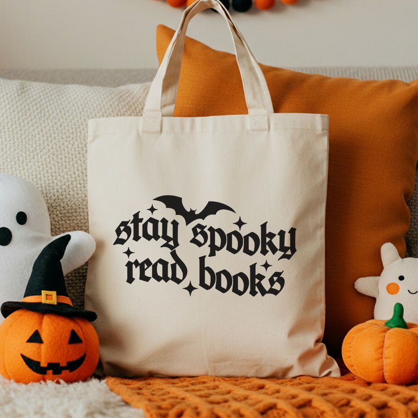 Stay Spooky Read Books Canvas Tote Bag - Starry Skies Austin