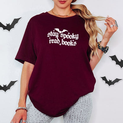 Stay Spooky Read Books Gildan Softstyle Shirt - Starry Skies Austin