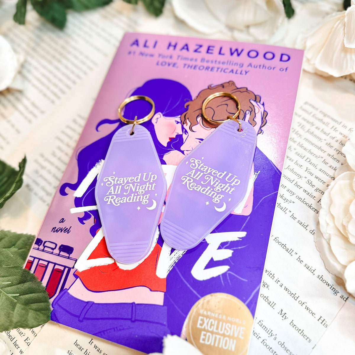 Stayed Up All Night Reading Motel Keychain | A Stylish and Fun Accessory for Readers - Starry Skies Austin