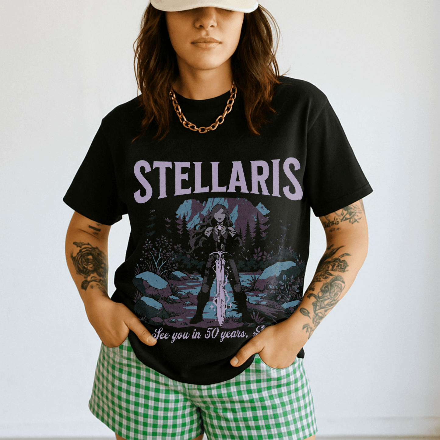 Stellaris Sword Comfort Colors Tee - Starry Skies Austin