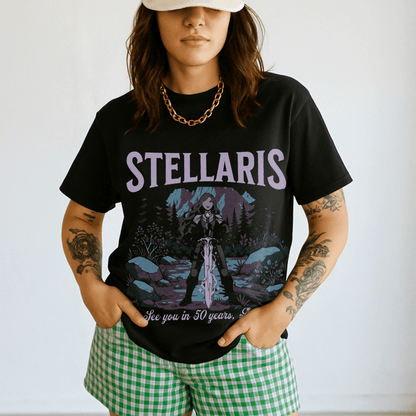 Stellaris Sword Comfort Colors Tee - Starry Skies Austin