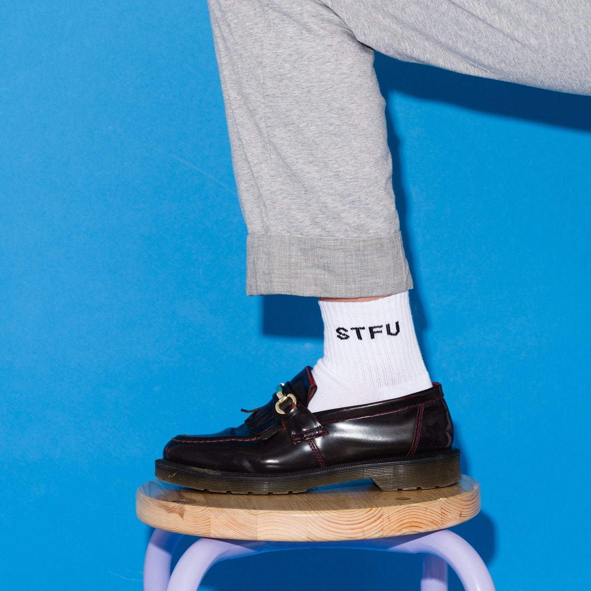 STFU Quarter Crew Socks - Starry Skies Austin