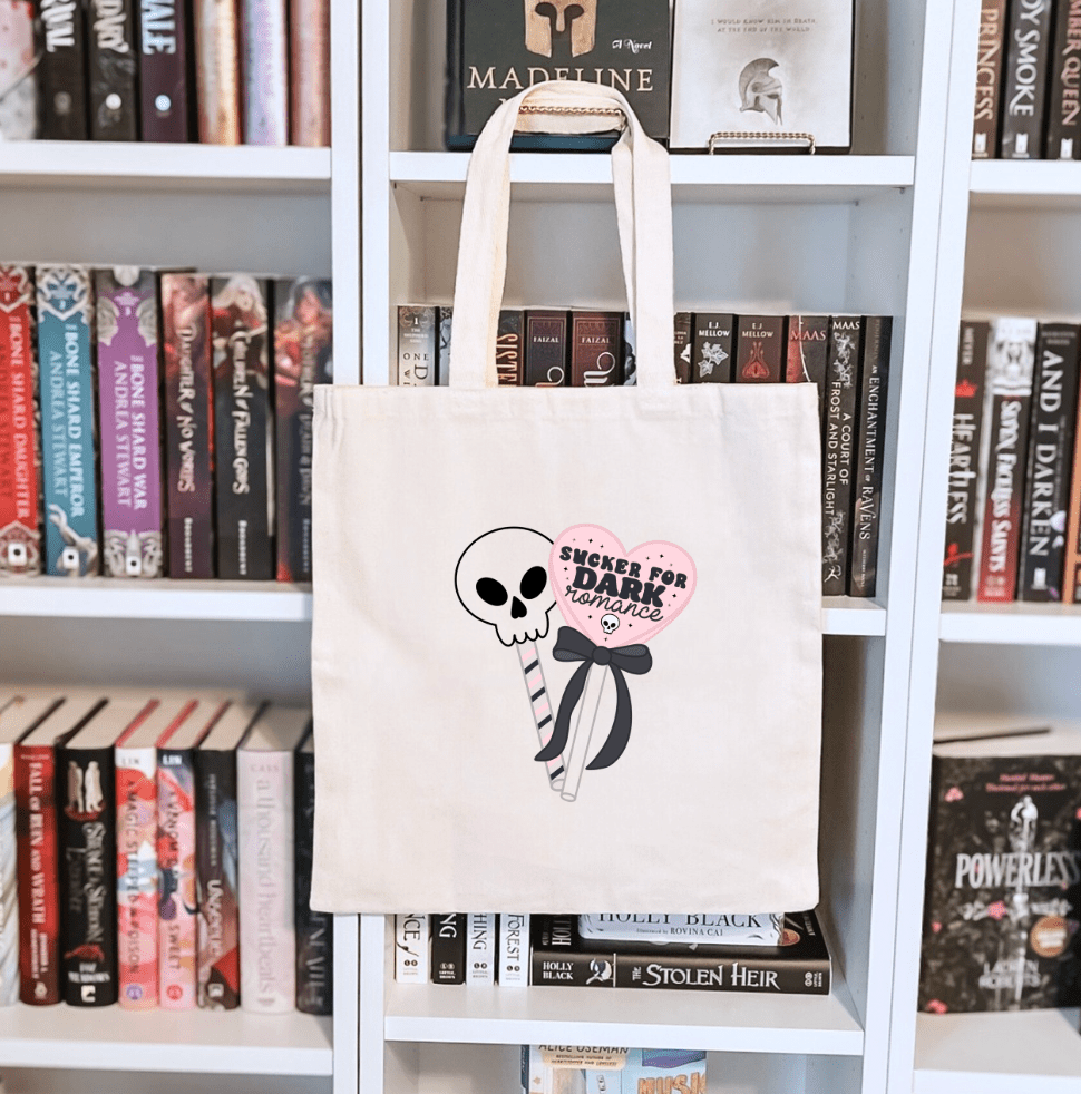 Sucker for Dark Romance Sublimated Canvas Tote Bag - Starry Skies Austin