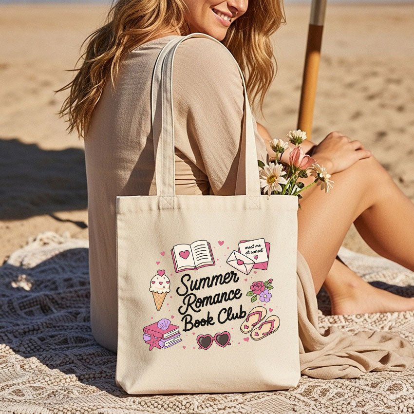 Summer Romance Book Club Canvas Tote Bag - Starry Skies Austin