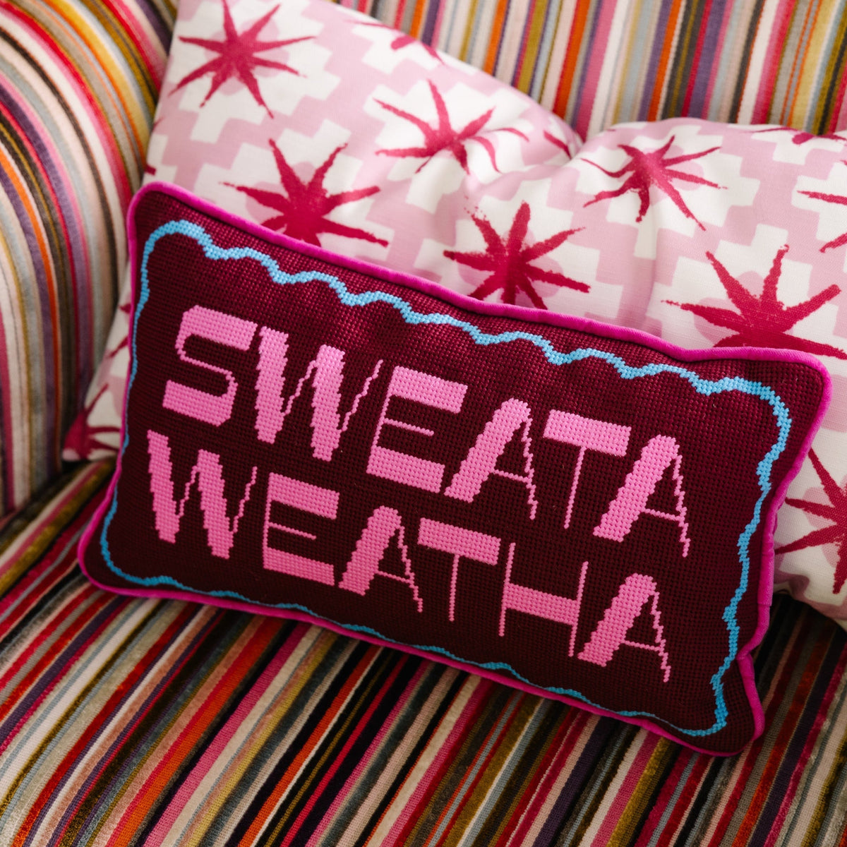 Sweata Weatha Needlepoint Pillow - Starry Skies Austin