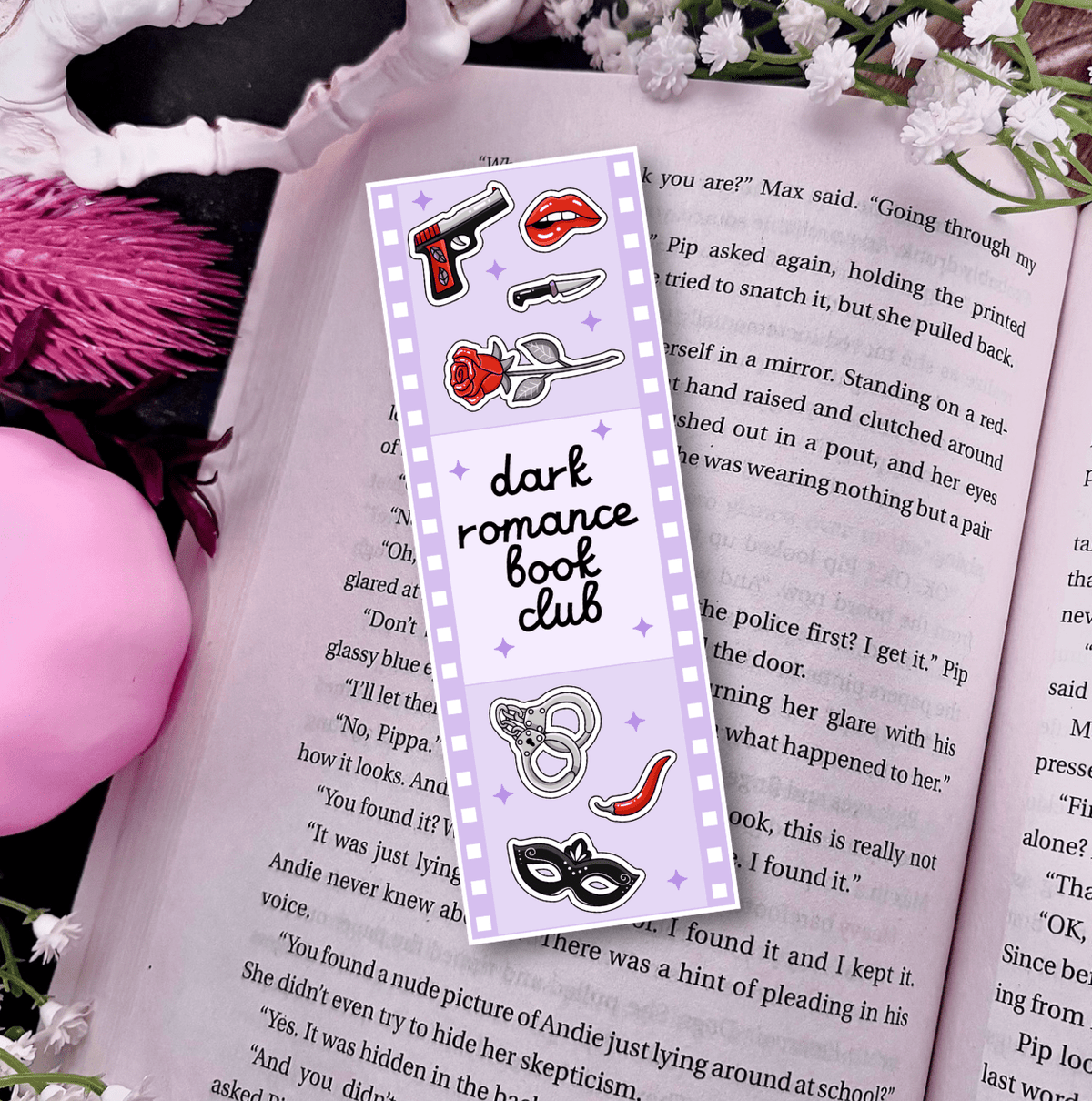 SYMBOLS Dark Romance Book Club Laminated Cardstock Bookmark - Starry Skies Austin