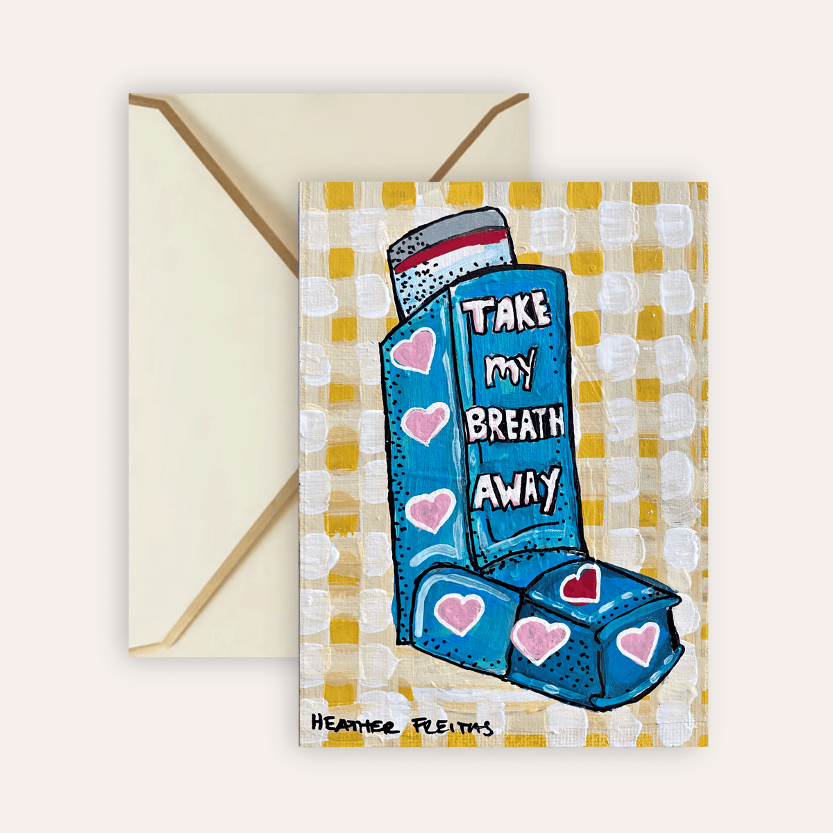 Take My Breath Away Inhaler Fine Art Greeting Card - Starry Skies Austin