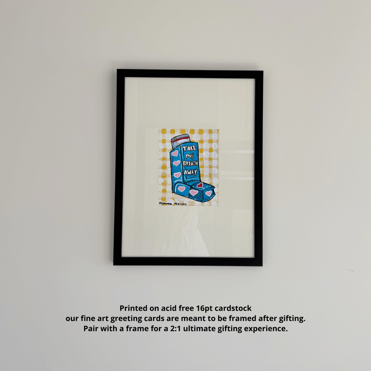 Take My Breath Away Inhaler Fine Art Greeting Card - Starry Skies Austin
