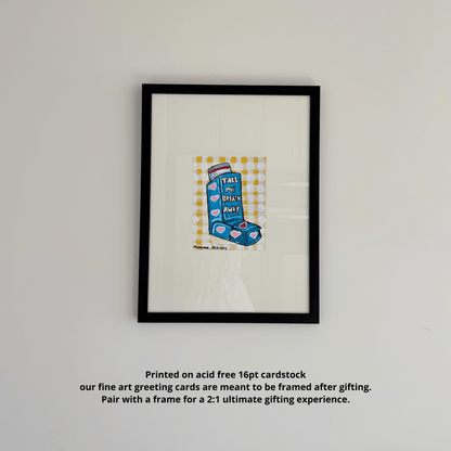 Take My Breath Away Inhaler Fine Art Greeting Card - Starry Skies Austin