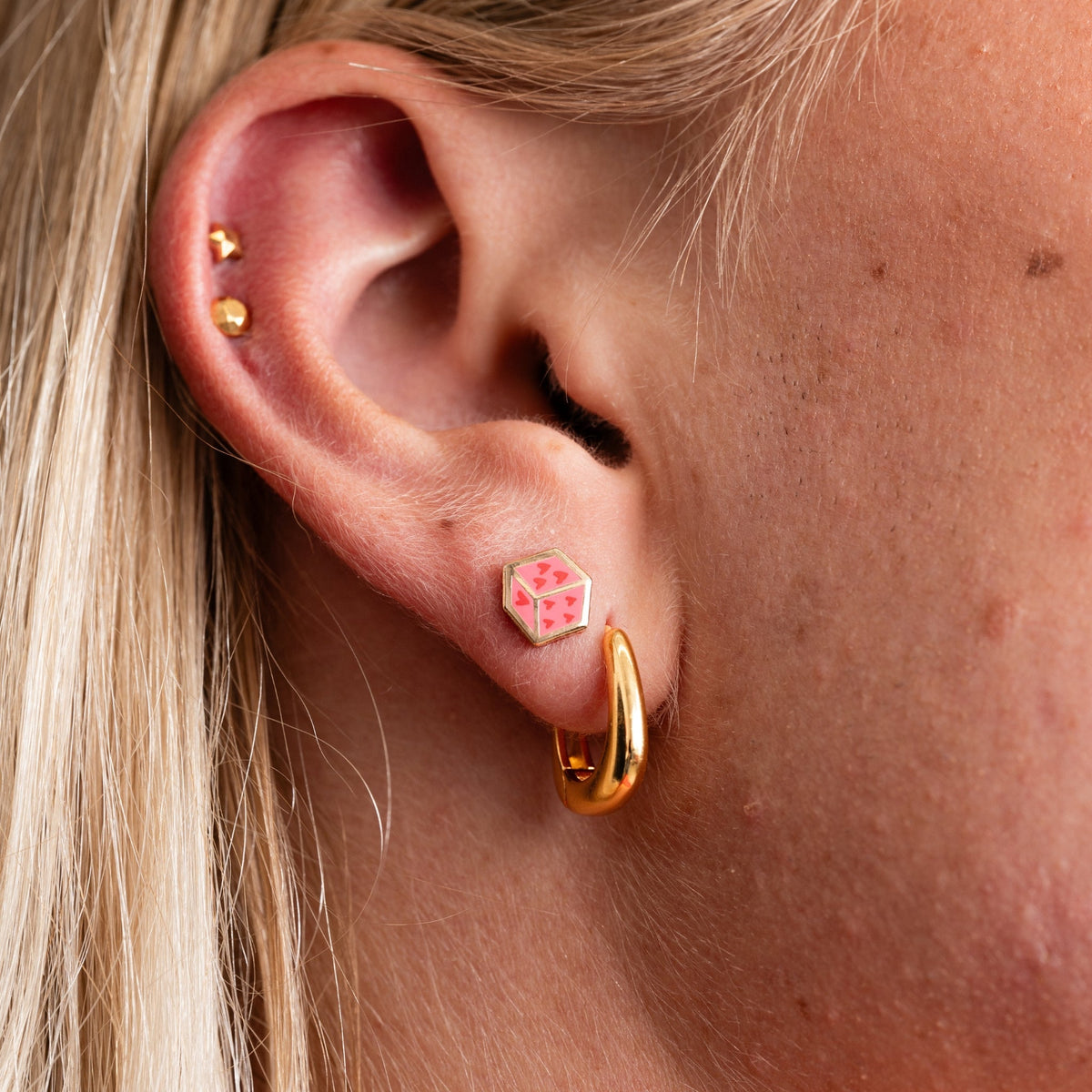 Teardrop Huggie Hoops - Starry Skies Austin