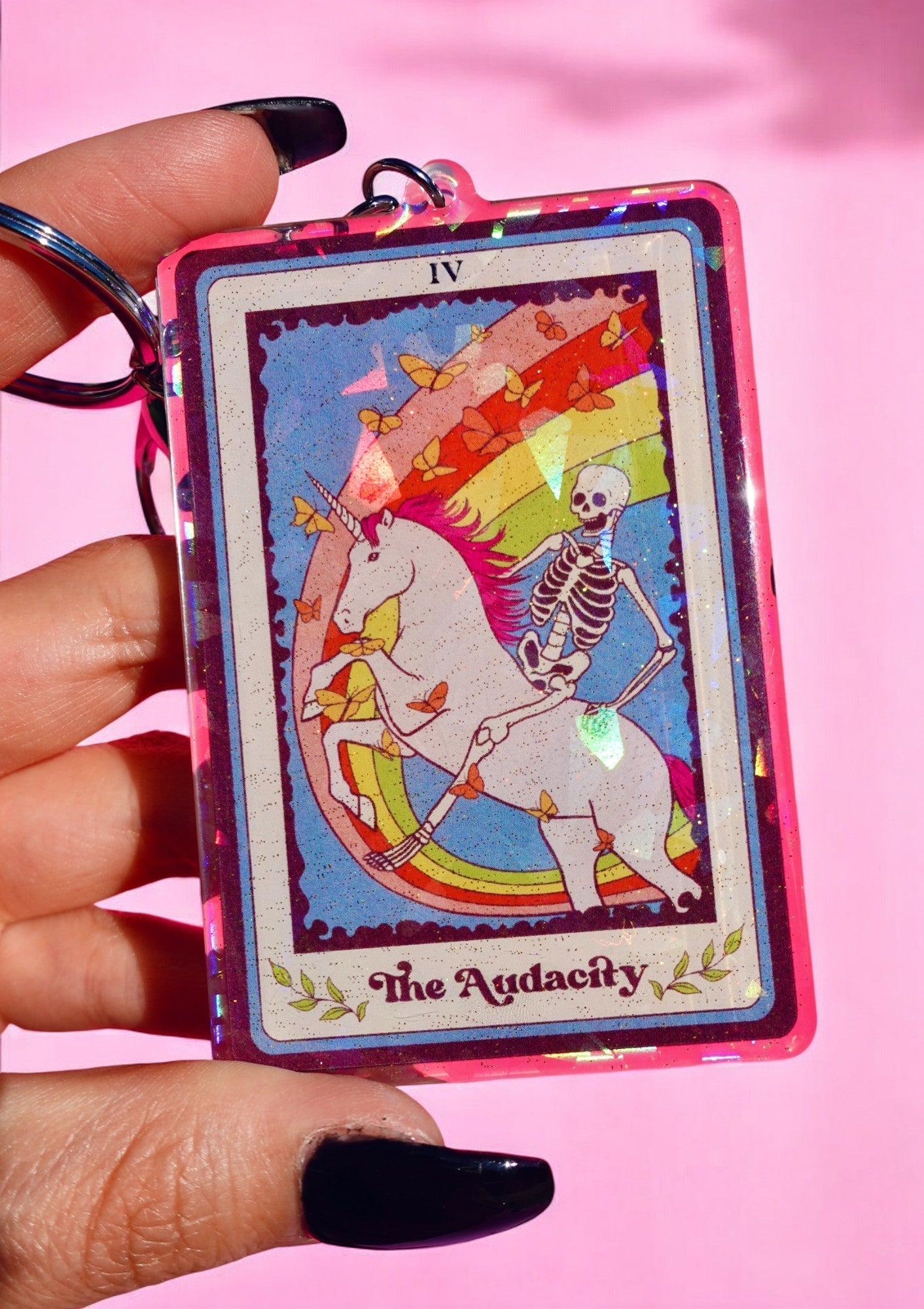 The Audacity Holographic Keychain - Starry Skies Austin