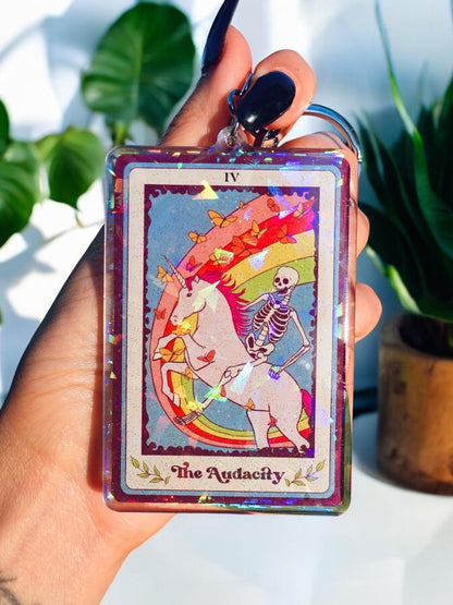 The Audacity Holographic Keychain - Starry Skies Austin