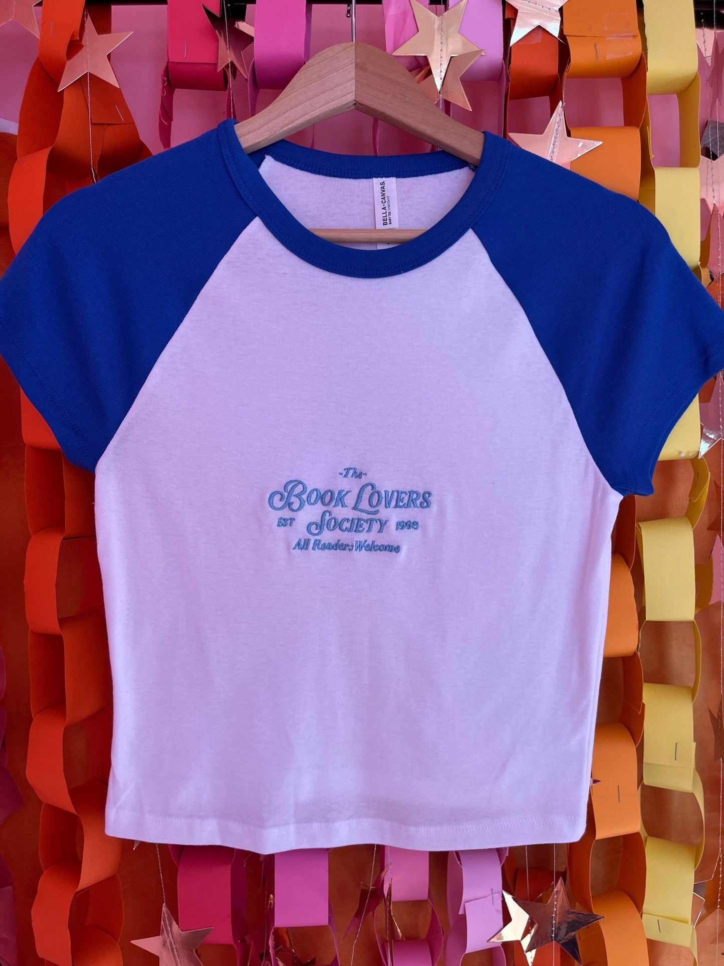 "The Book Lovers Society" Embroidered Shirt - Starry Skies Austin