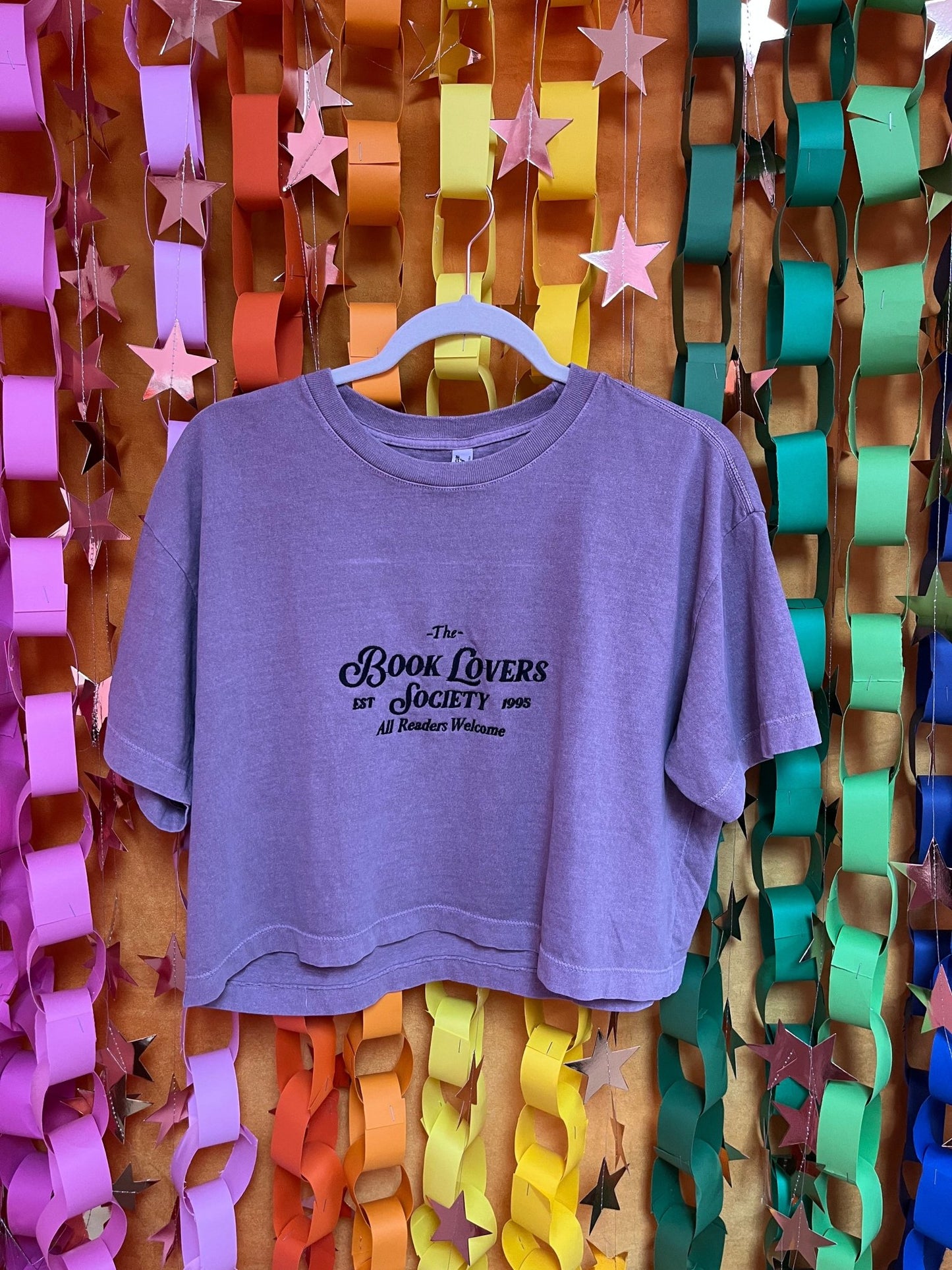The Book Lovers Society Embroidered Shirt - Starry Skies Austin