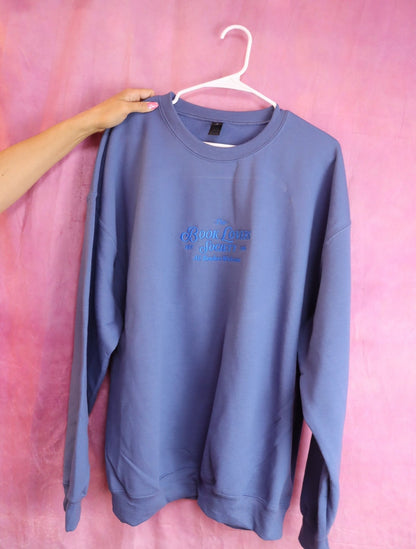 "The Book Lovers Society" Embroidered Shirt - Starry Skies Austin
