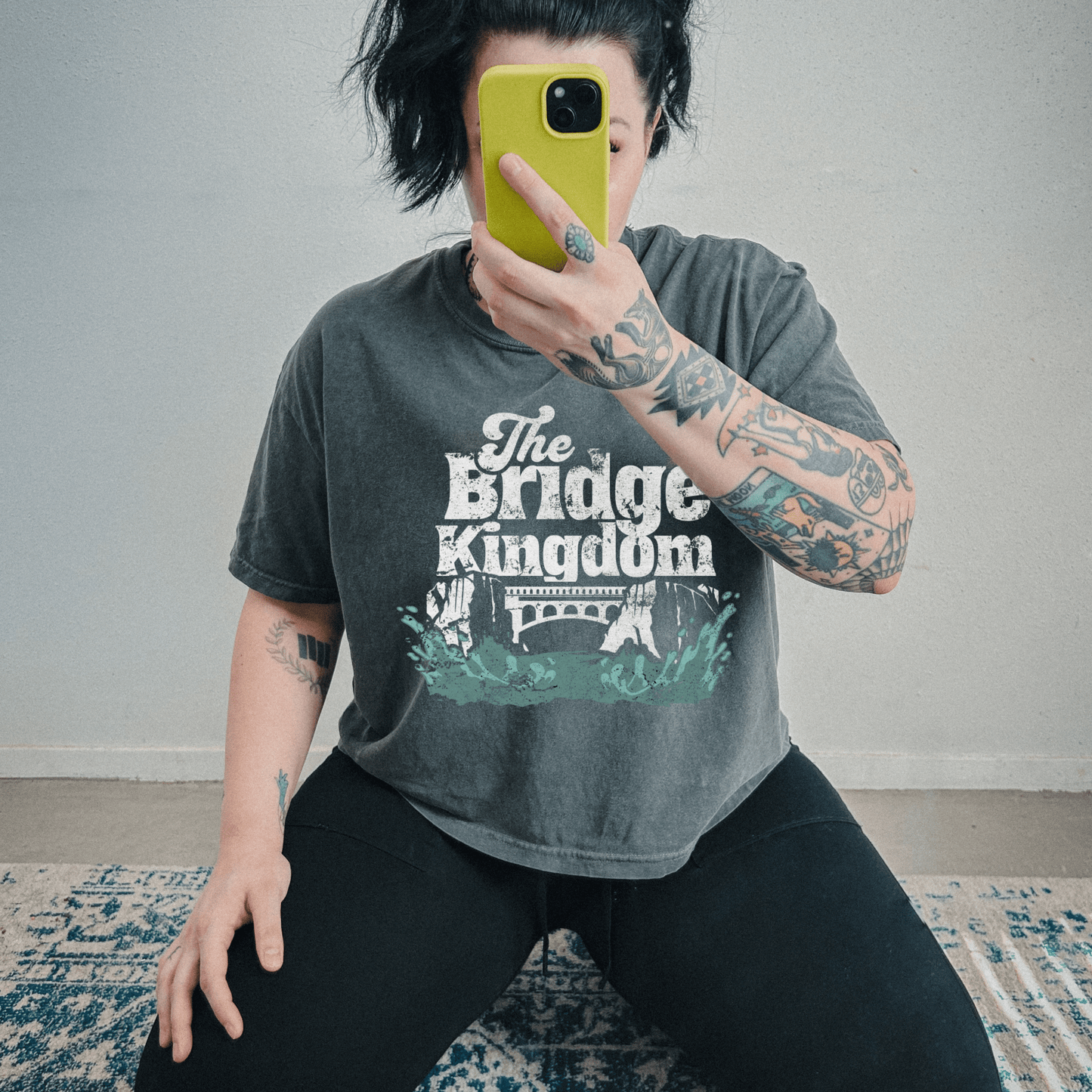 The Bridge Kingdom Crop Tee - Starry Skies Austin