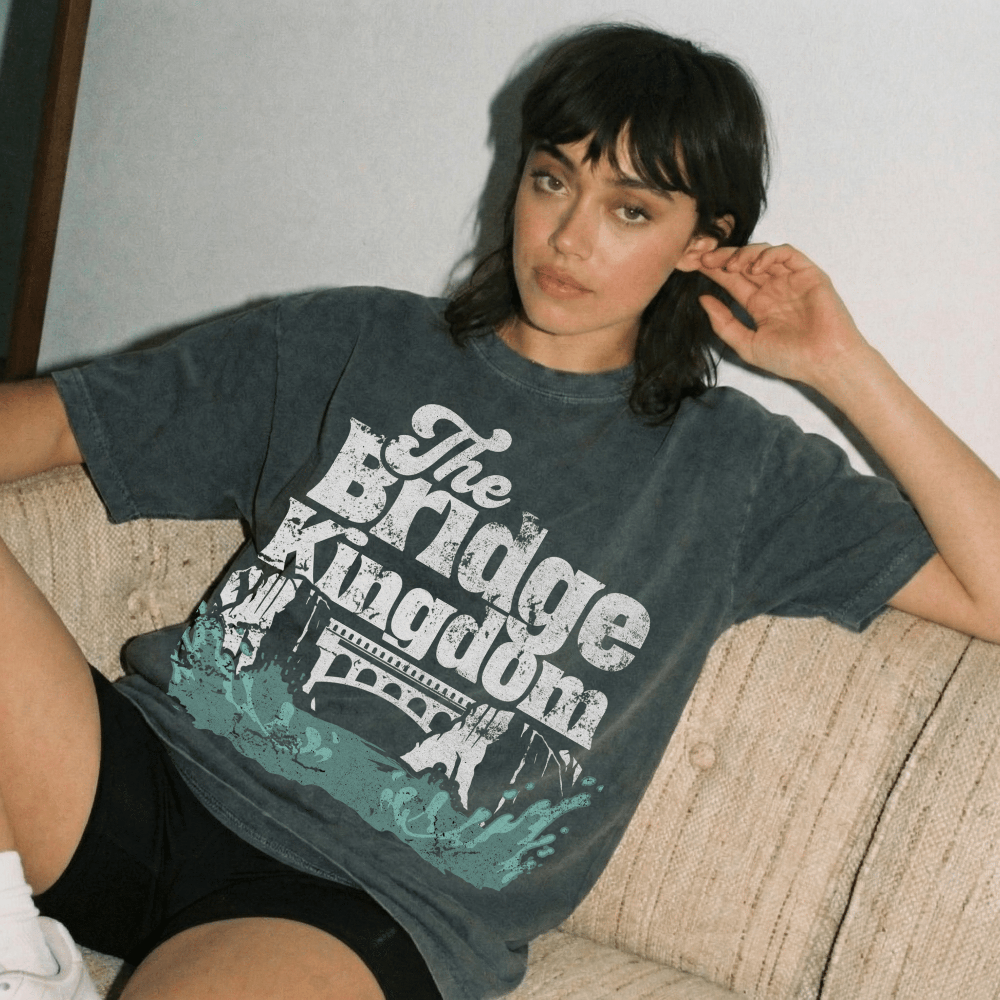 The Bridge Kingdom Oversized Tee - Starry Skies Austin