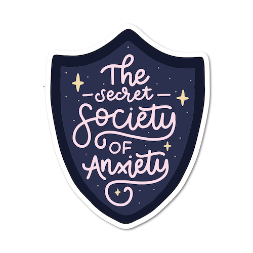 The Secret Society Of Anxiety Vinyl Sticker - Starry Skies Austin