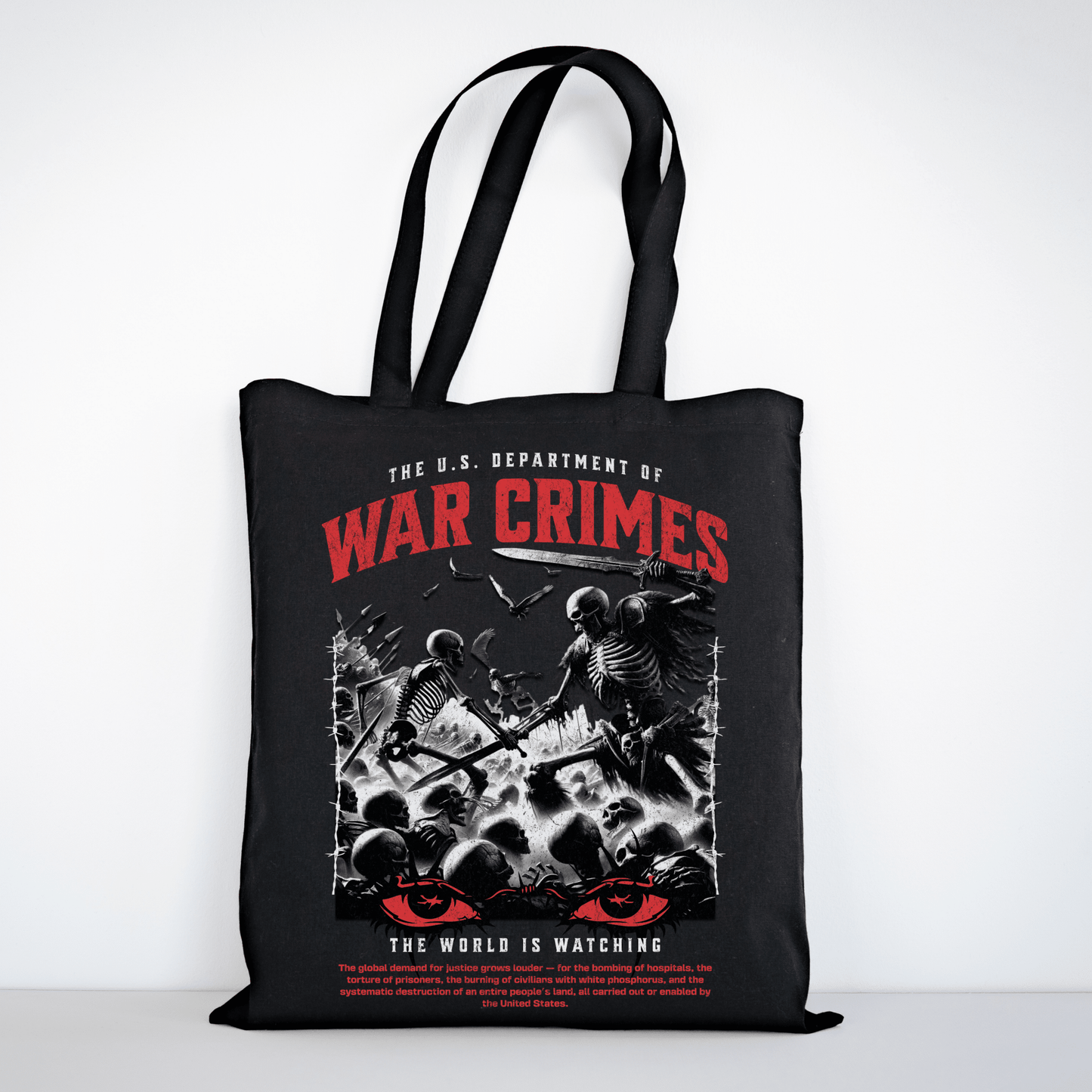 The U.S. Department of War Crimes Canvas Tote - Starry Skies Austin