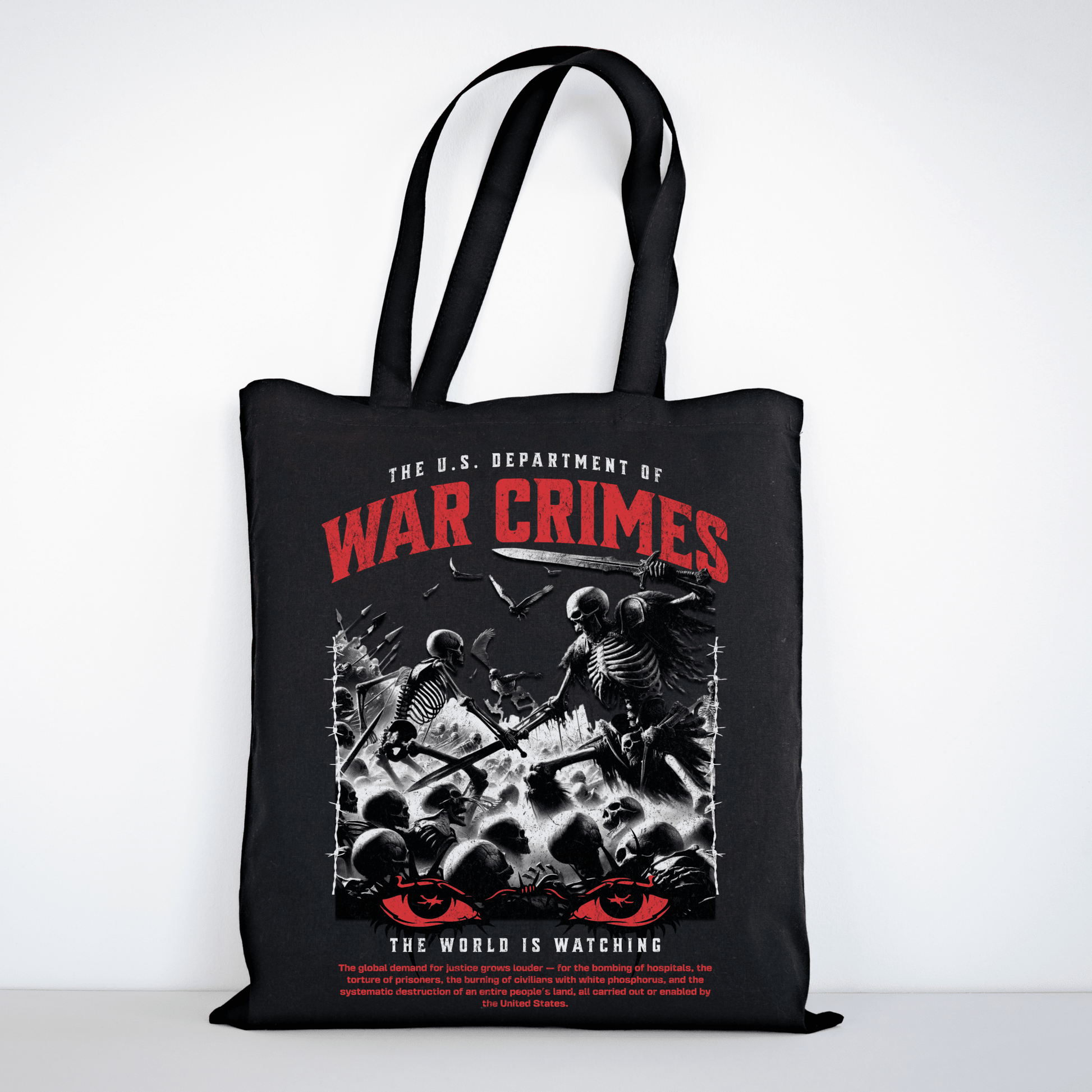 The U.S. Department of War Crimes Canvas Tote - Starry Skies Austin