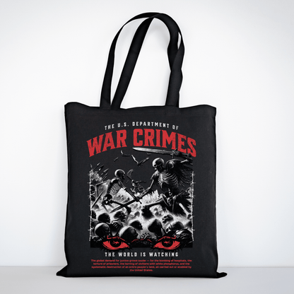 The U.S. Department of War Crimes Canvas Tote - Starry Skies Austin