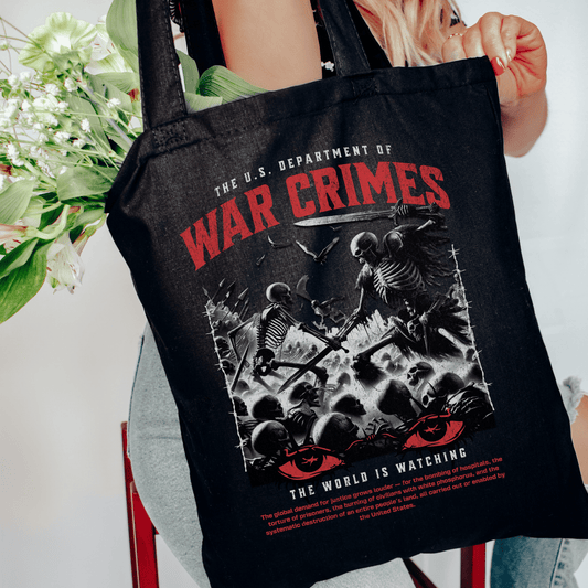 The U.S. Department of War Crimes Canvas Tote - Starry Skies Austin