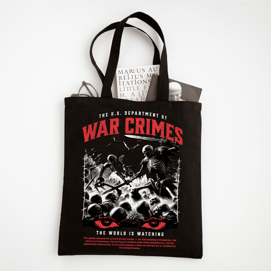 The U.S. Department of War Crimes Canvas Tote - Starry Skies Austin