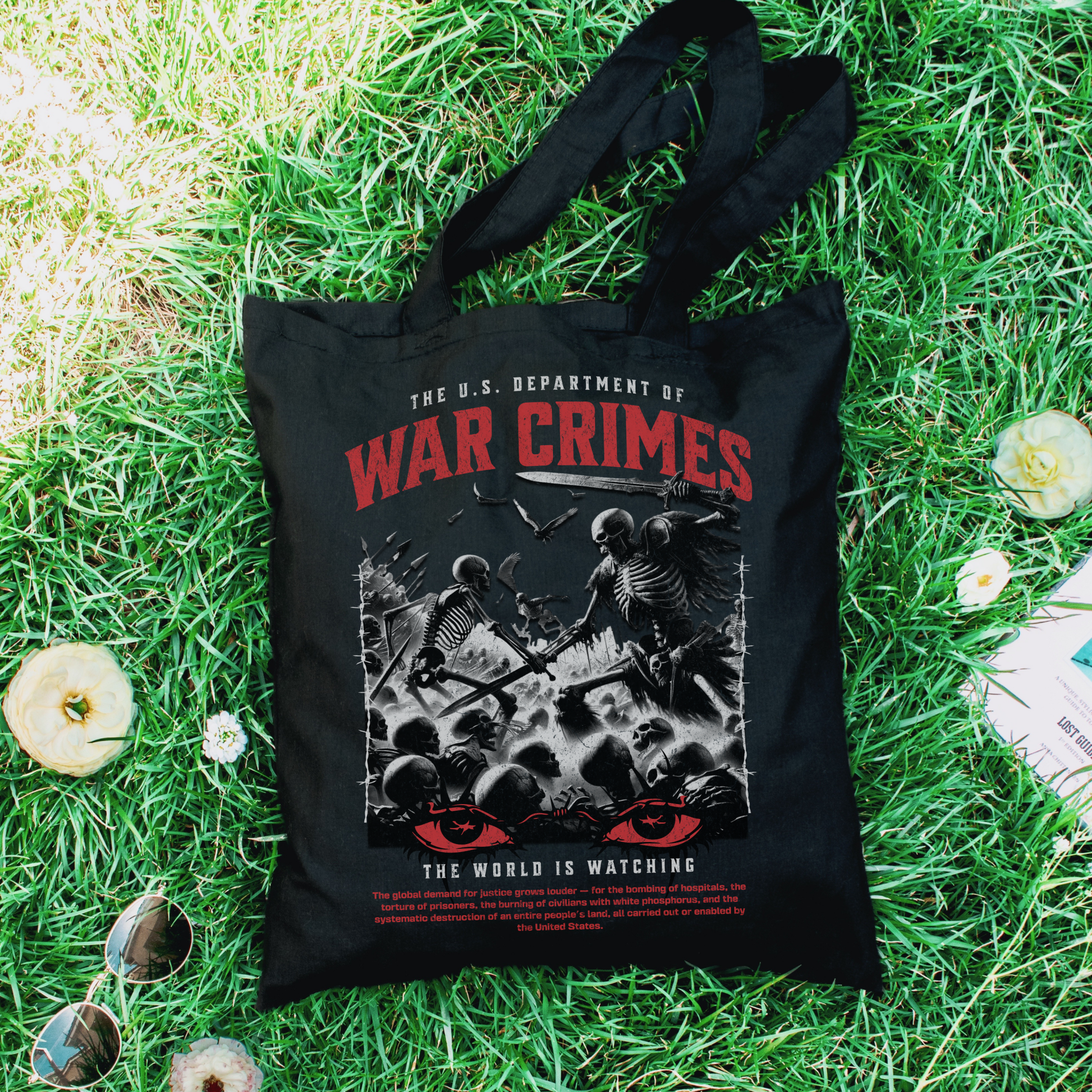 The U.S. Department of War Crimes Canvas Tote - Starry Skies Austin