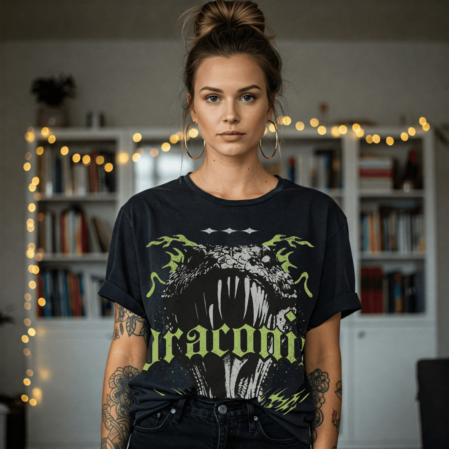 The Zodiac Basalisk Oversized Tee - Starry Skies Austin