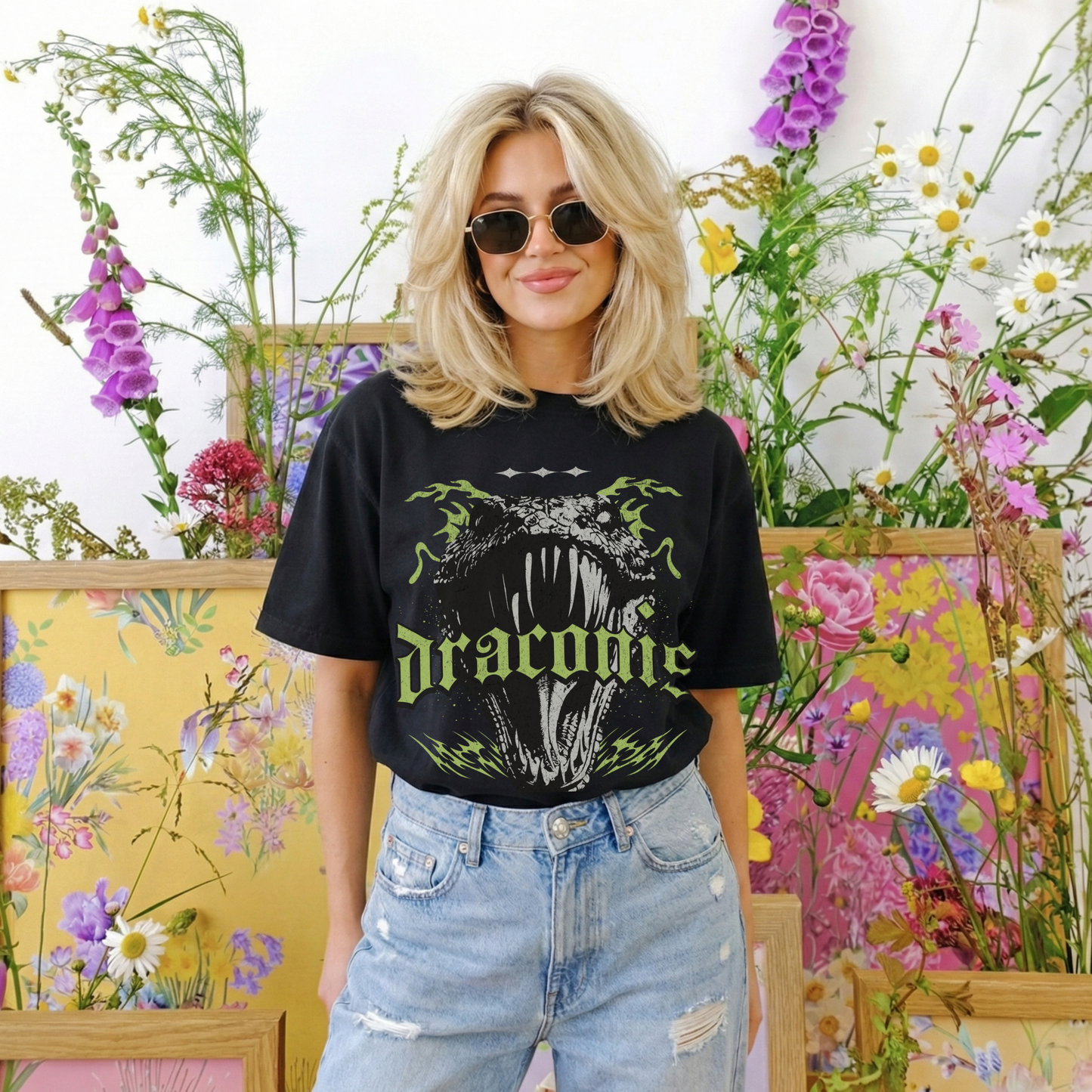The Zodiac Basalisk Oversized Tee - Starry Skies Austin