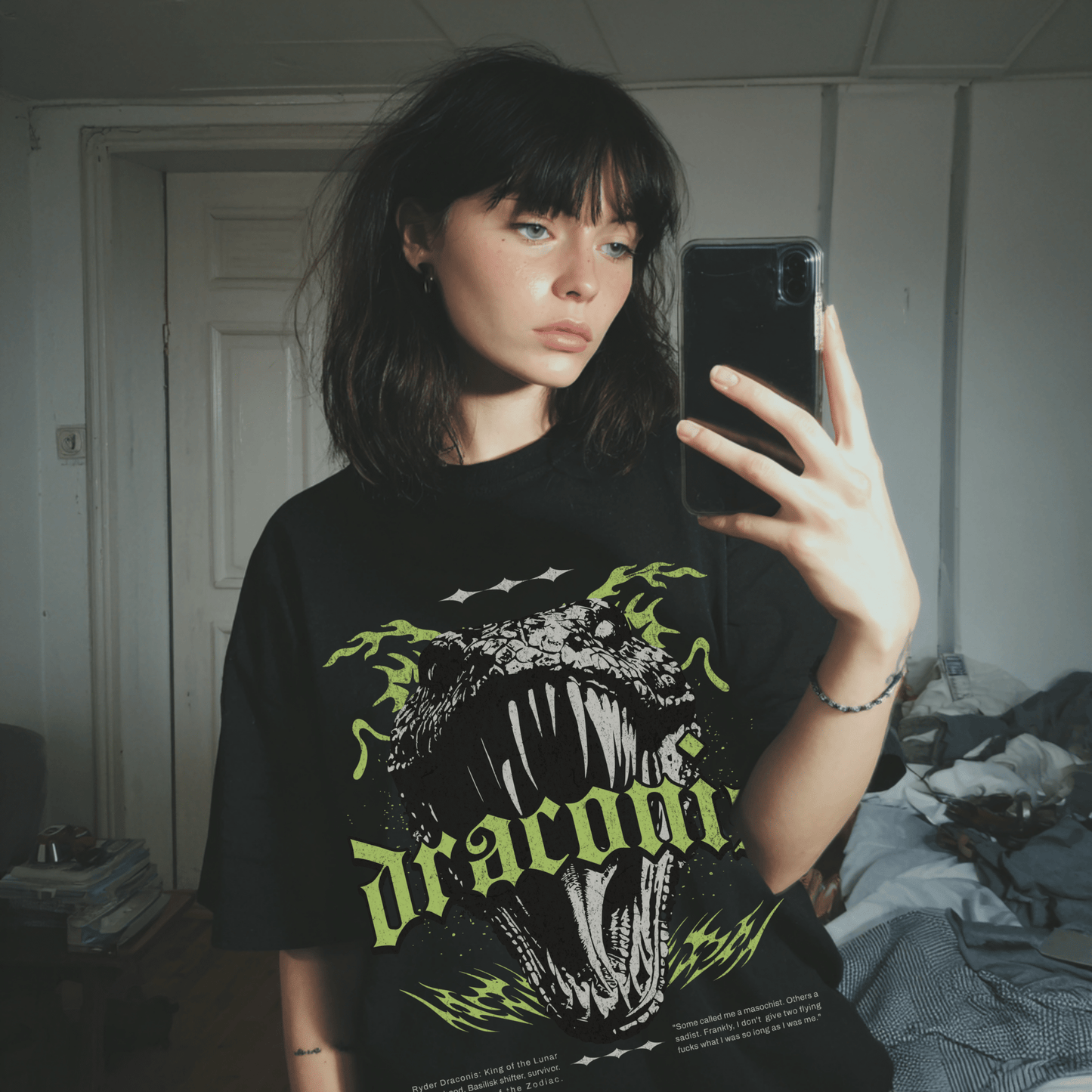 The Zodiac Basalisk Oversized Tee - Starry Skies Austin