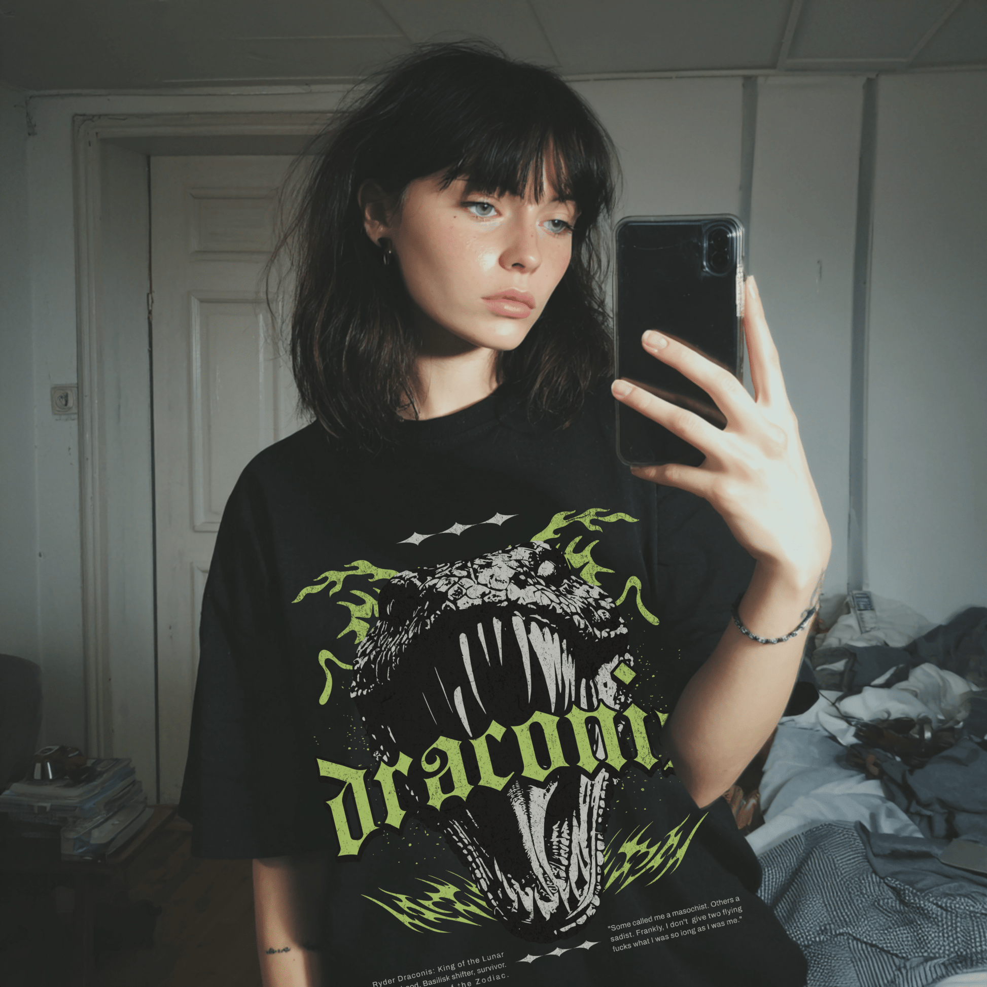 The Zodiac Basalisk Oversized Tee - Starry Skies Austin