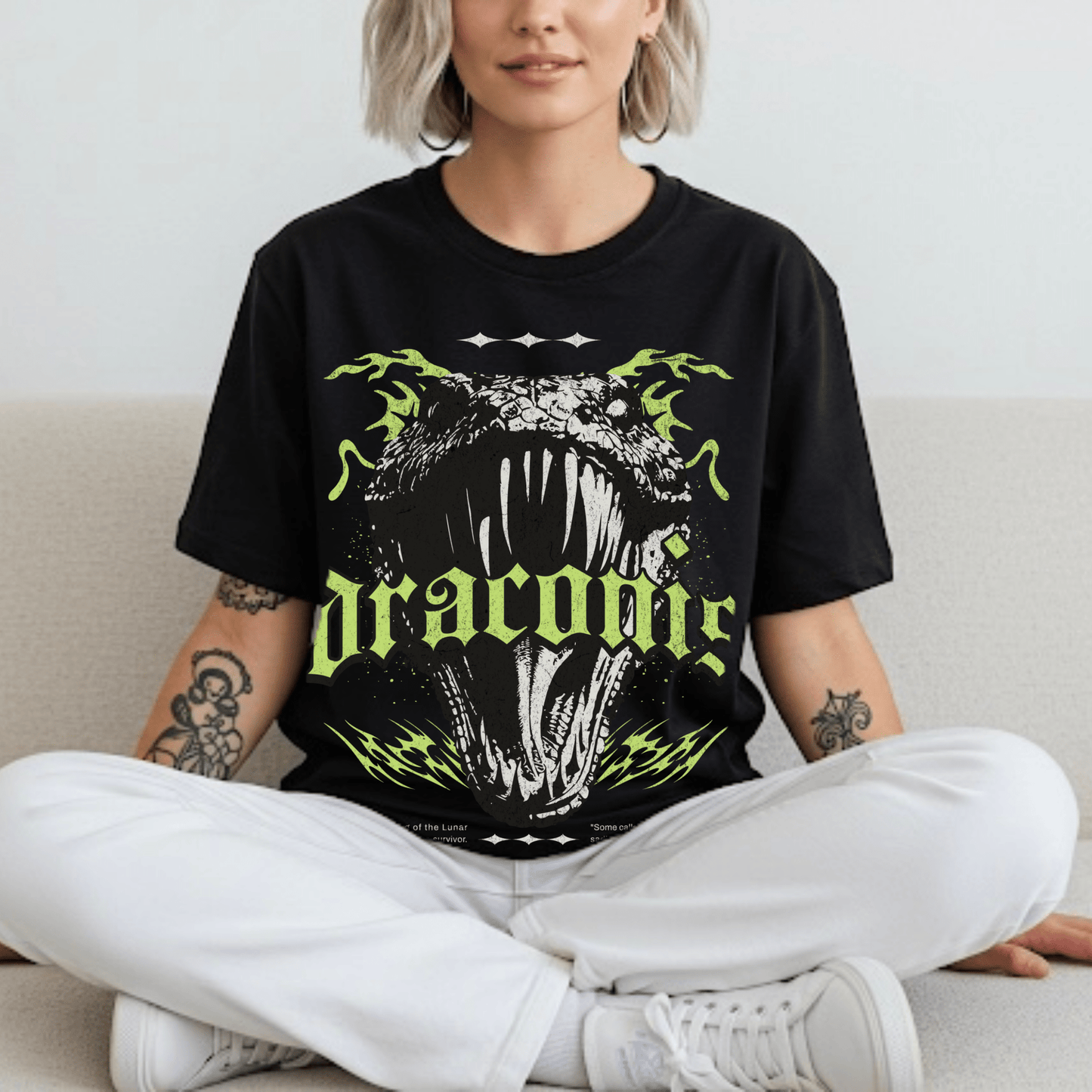 The Zodiac Basalisk Oversized Tee - Starry Skies Austin