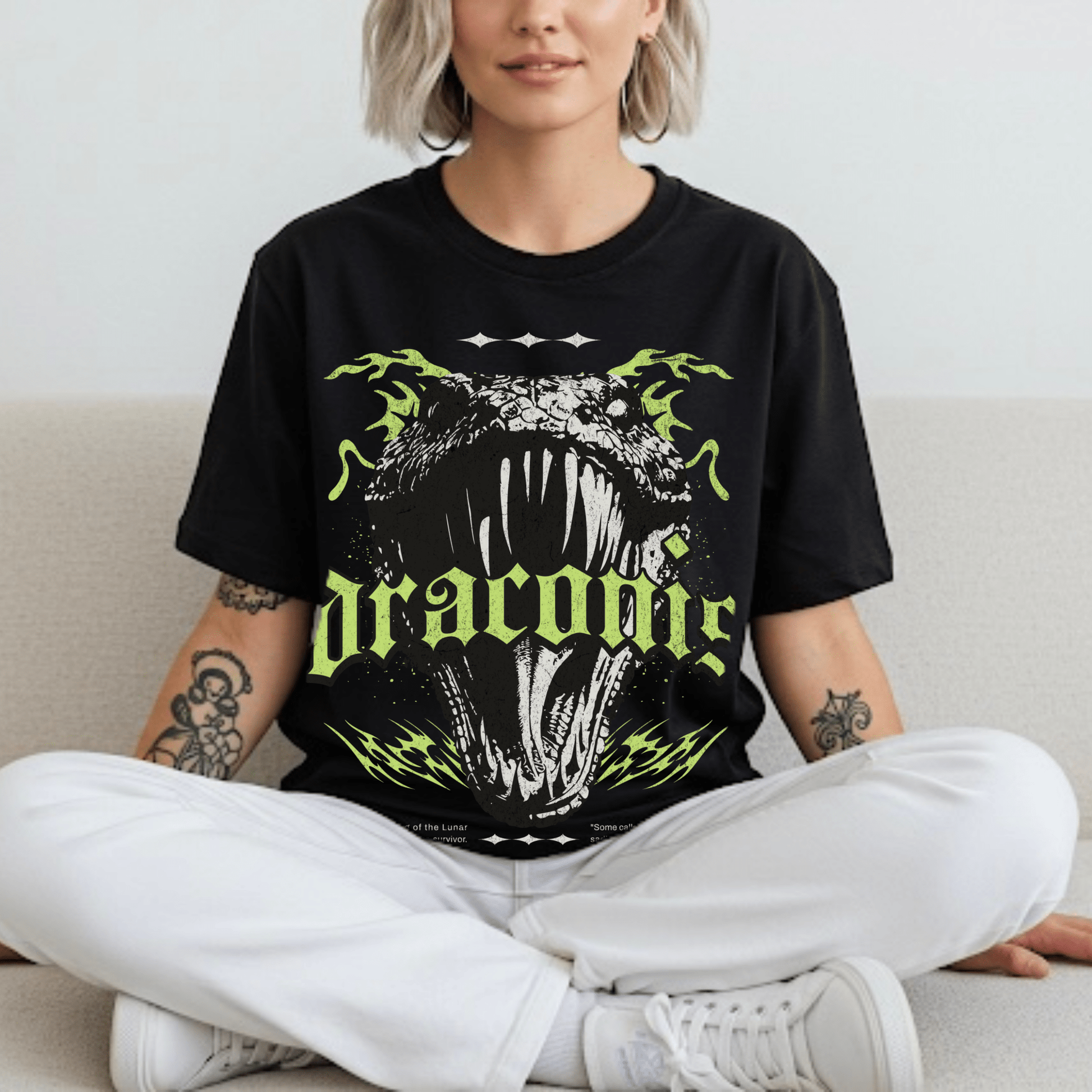 The Zodiac Basalisk Oversized Tee - Starry Skies Austin