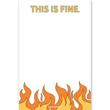 "This is Fine" Notepad - Starry Skies Austin