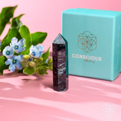 This Is Your Breakthrough – Rare Arfvedsonite Point - Starry Skies Austin