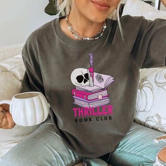 Thriller Book Club - Comfort Colors Heavyweight Shirt for Mystery Lovers - Starry Skies Austin