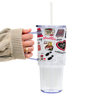 Thriller True Crime Glass Cup, Mug & Tumbler with Lid and Straw - Starry Skies Austin